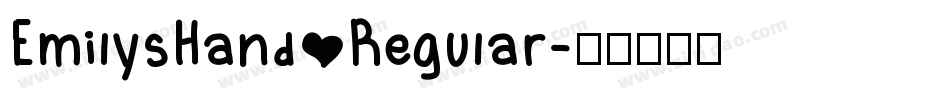 EmilysHand Regular字体转换